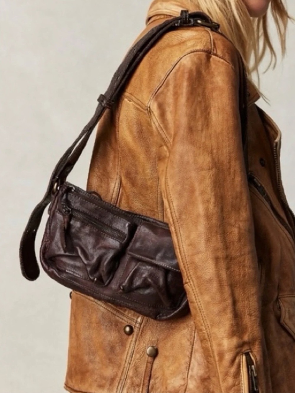 NWT Free People Wade Leather Sling Bag